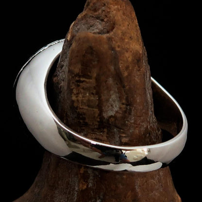 Domed Men's antiqued Al Quran ul Kareem Muslim Ring - Sterling Silver-3