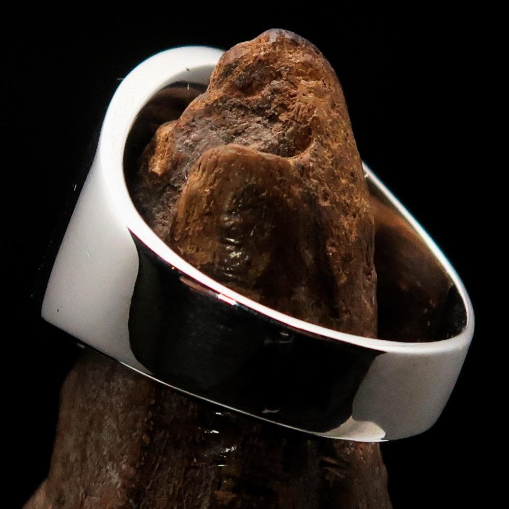 Excellent crafted Men's black Muhammad Muslim Ring - Sterling Silver-3